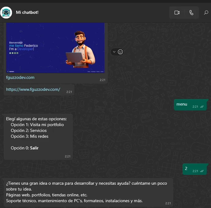 ChatBot WhatsApp — imagen 3